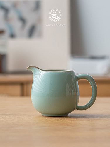 厚湖窑汝窑开片公道杯家用茶海可养功夫茶具泡茶分茶器匀杯器