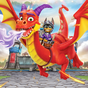 汪汪队立大功paw patrol可拉爵士火花飞龙变形龙骑士狗救援车玩具