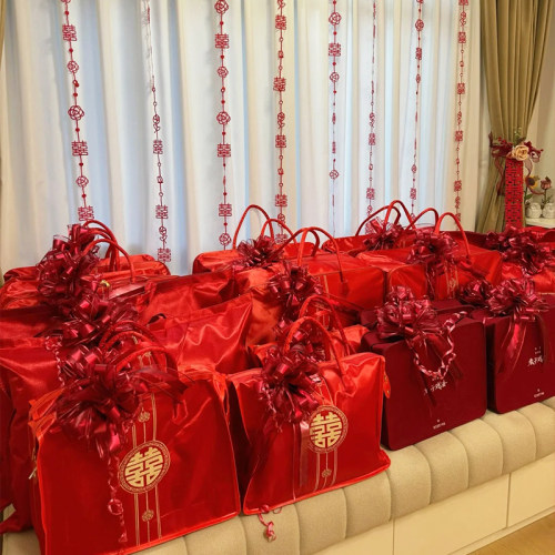 结婚被子嫁妆陪嫁拉花装饰