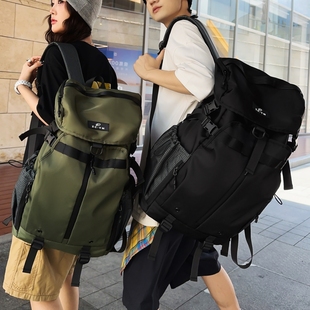 潮酷男士ins大容量短途旅行双肩包户外登山背包通勤女大学生书包