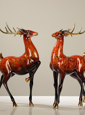 锦瑟铜送礼新中式玄关铜制摆件