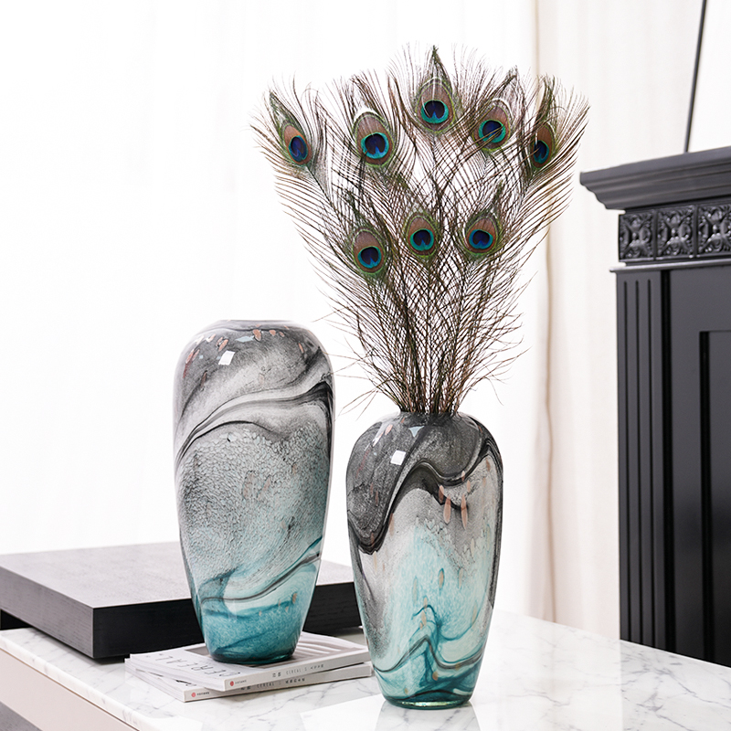 装饰品插花玻璃花瓶摆件样板房