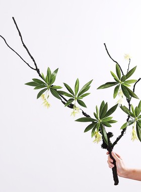 中式禅意仿真花水石榕枝