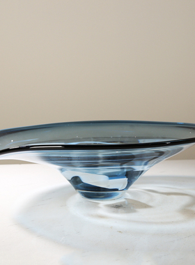 蓝色客厅摆件琉璃现代简约