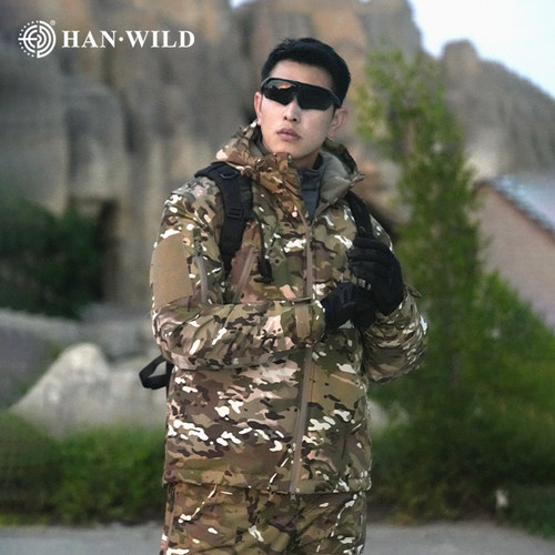 涵野户外3.0棉服冬男款战术棉衣轻便加厚棉服风衣防寒服外套大衣