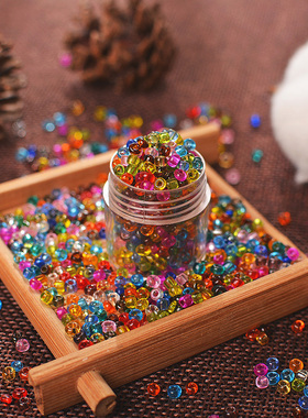 3MM 透明米珠 手缝串珠diy散珠手工制作材料项链手链十字绣珠