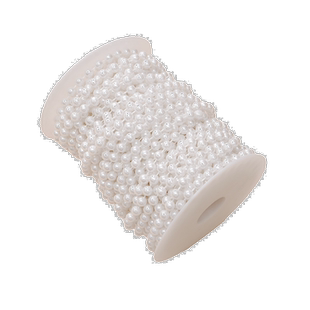 婚庆珍珠串仿珍珠连线珠链条diy材料项链装饰珍珠帘场景布置