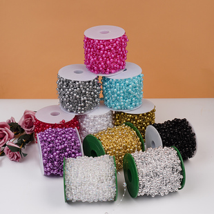 8+3mm鱼线链水母灯七彩连线珠链串珠圣诞节日婚庆装饰diy饰品配件