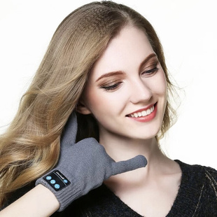 可三指触屏男潮酷能打可接电话智能暖手耳机高级感 蓝牙手套冬季
