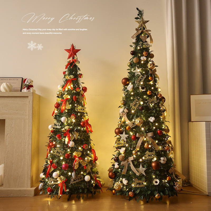 迷饰大型折叠圣诞树落地摆件