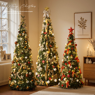 迷饰大型折叠圣诞树落地摆件