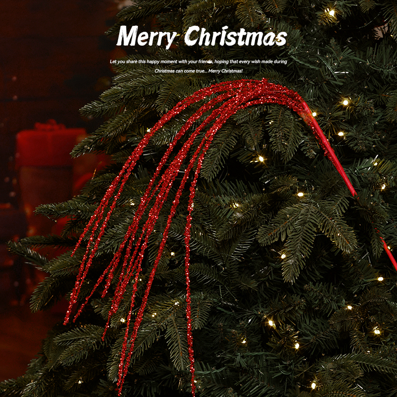 迷饰圣诞树插枝插花烟花棒配饰