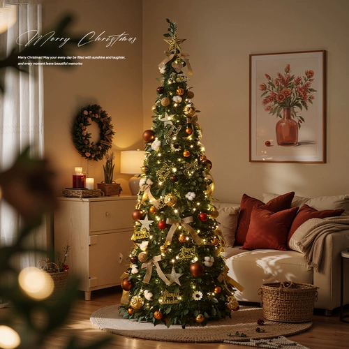 Mystery 2025, новая складная рождественская елка для дома, большие светящиеся напольные украшения своими руками, рождественские украшения