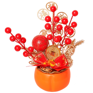 新年2026柿柿如意摆件客厅乔迁之喜新居入宅礼物布置喜庆装饰品