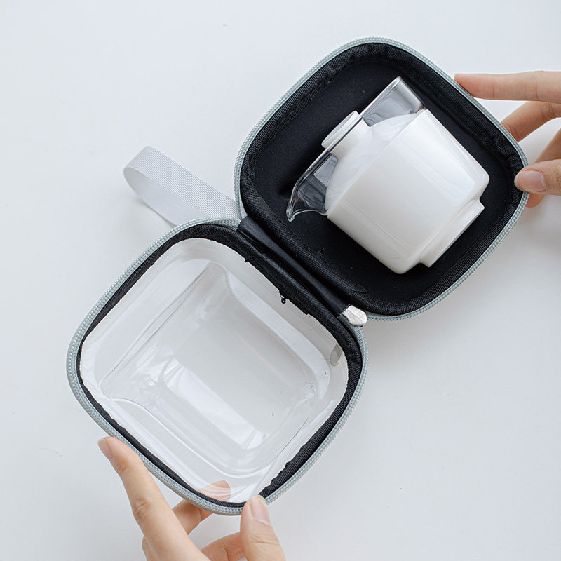 德化羊脂玉伴己快客玻璃便携式旅行茶具一壶一杯户外泡茶壶伴手礼,餐饮具,旅行茶具,淘宝优惠券,粉丝福利购,淘宝优惠卷