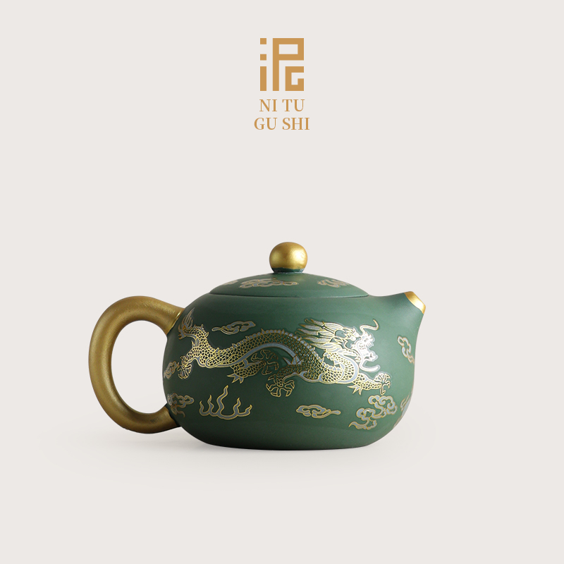 建水紫陶章鱼旋转茶漏全陶瓷一体过滤组茶滤茶宠摆件家用茶叶茶隔