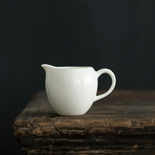 猪油白瓷公道杯大号陶瓷家用简约功夫茶具茶分茶器公道壶小号公杯