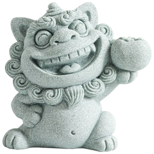 国潮鼎力相助风狮爷桌面茶宠吉祥物摆件手工艺品小物件茶桌小茶宠