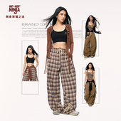 女跳爵士舞飘逸感开衫 HIPHOP NINJA街舞网纱系腰长袖 腰搭上衣潮牌