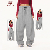 嘻哈休闲裤 HIPHOP 美式 爵士舞运动裤 NINJA 街舞灰色百搭香蕉裤