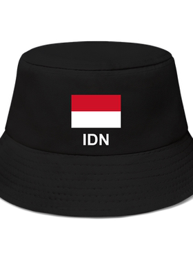 印度尼西亚Indonesia印尼国家帽子遮阳帽渔夫帽男女防晒帽设 无界