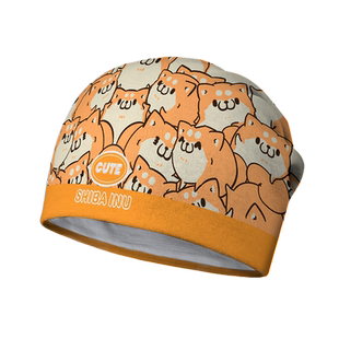 汪汪队开大会可爱柴犬流汗小猫咪堆堆帽男女帽子秋冬0018设 无界