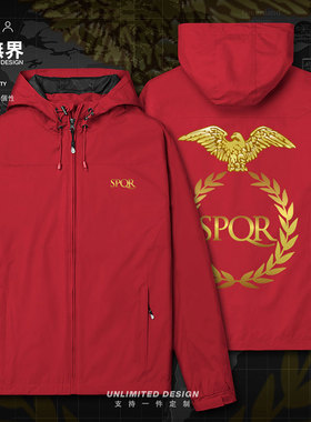 古罗马帝国军团SPQR文明旗帜标志历史冲锋衣男女潮秋外套设 无界