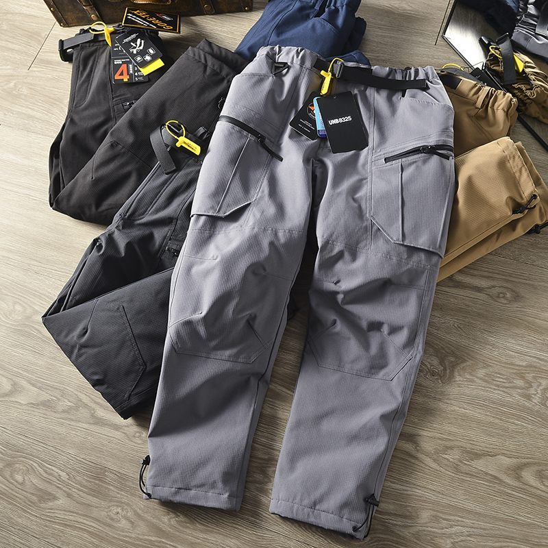 巨厚鹅绒工装裤防风防水滑雪裤