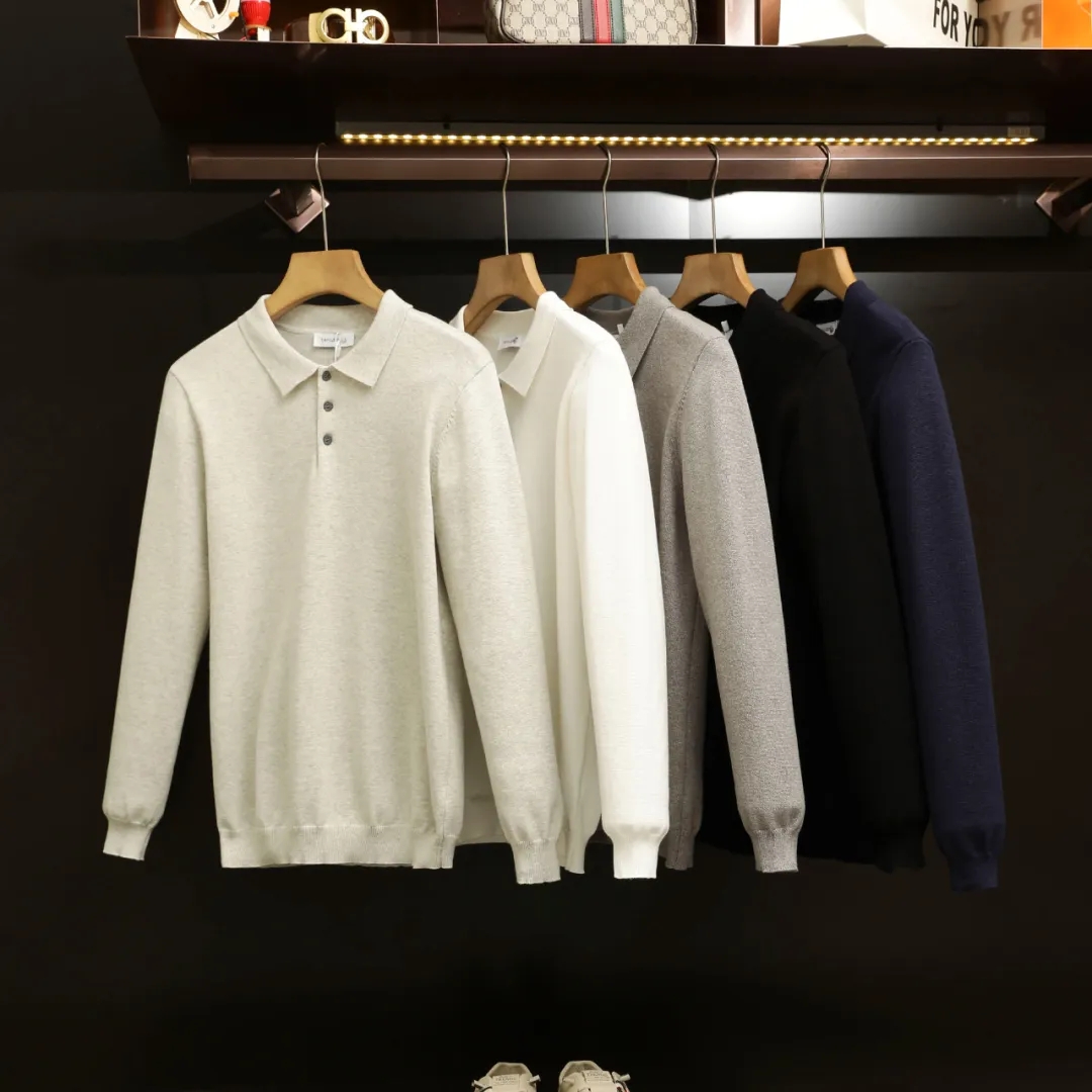 轻奢老钱风棉感针织POLO衫