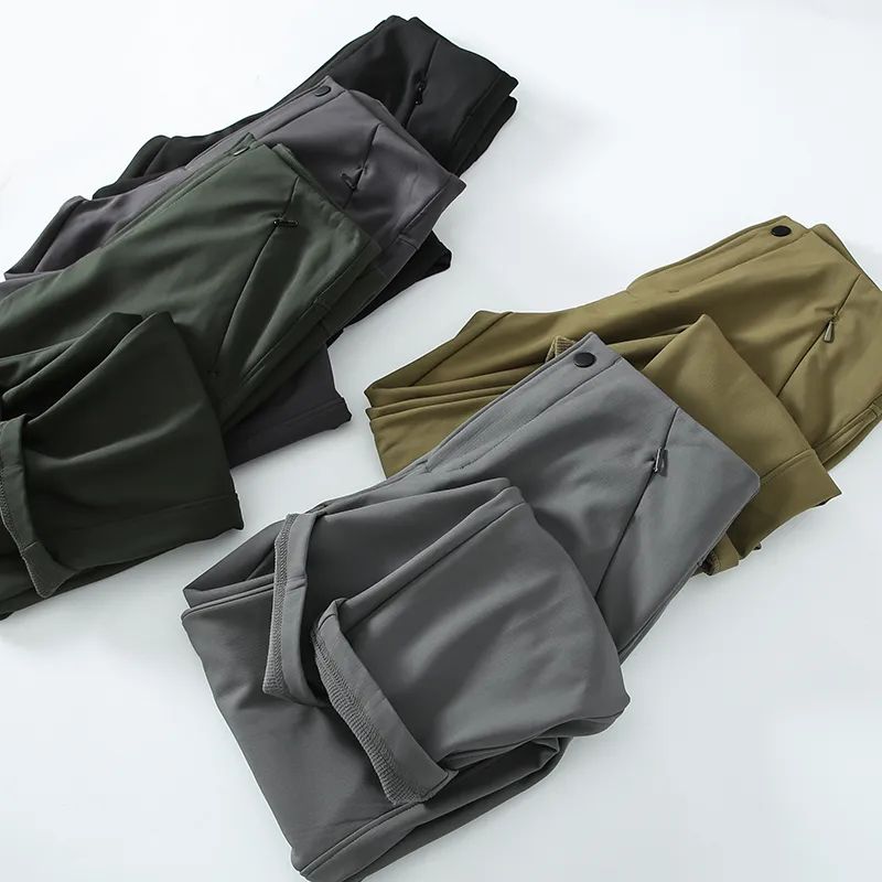 户外防水登山软壳裤加厚休闲裤