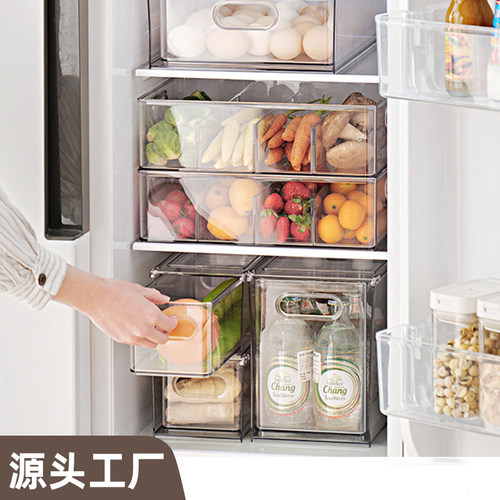 抽屉式冰箱收纳整理分装盒食品