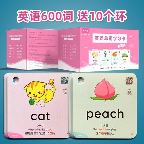 幼儿单词卡片300张早教玩具