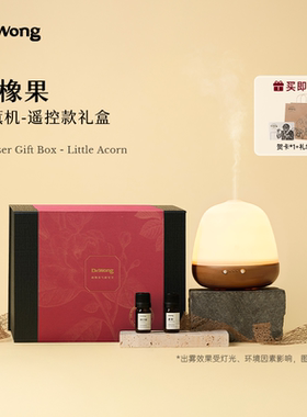 DrWong【女神节礼物】小橡果香薰机遥控款礼盒精油超声波精油扩香