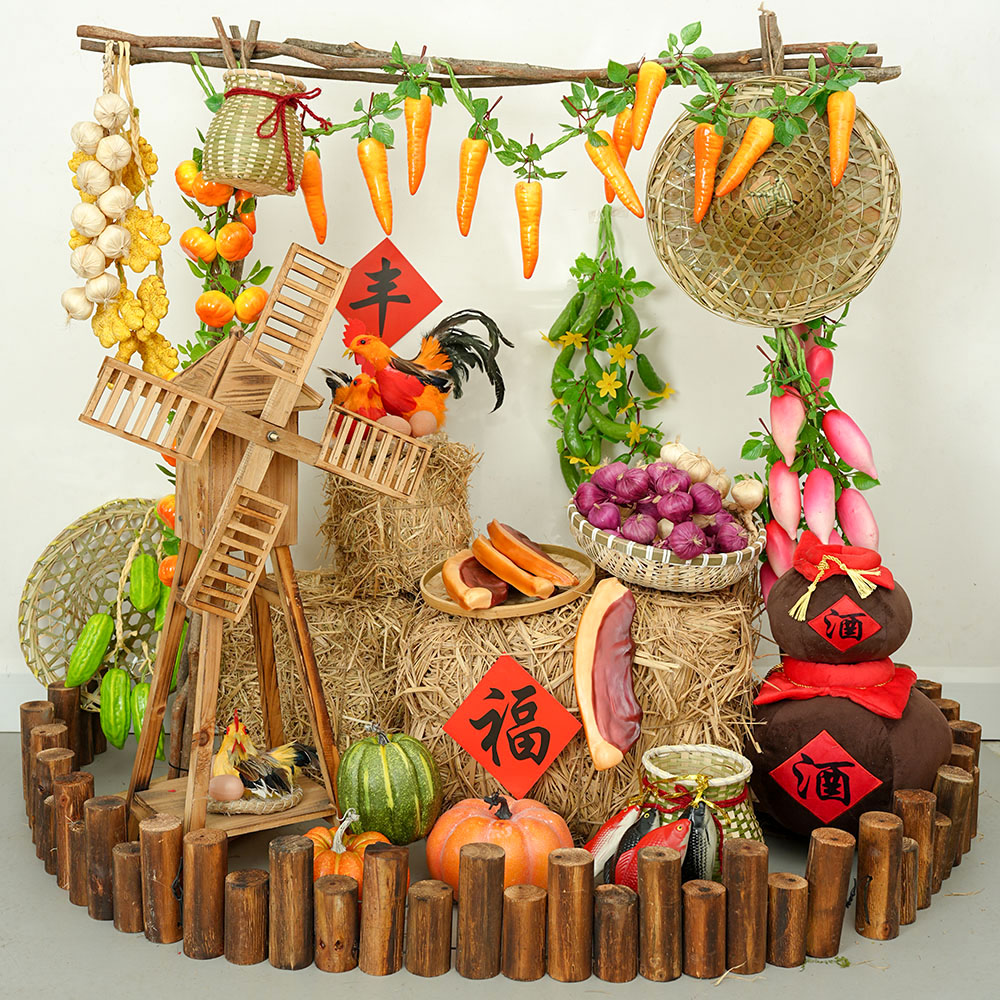 幼儿园秋收冬藏秋收环创仿真蔬菜挂件水果玉米装饰农家乐模型道具