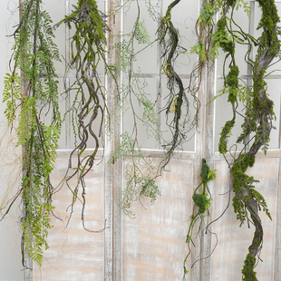 仿真苔藓树藤枯藤森系造景装饰摆放假藤条青苔藤垂挂陈列树枝花艺