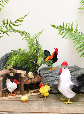 仿真摆件泡沫小鸡仔母鸡可爱