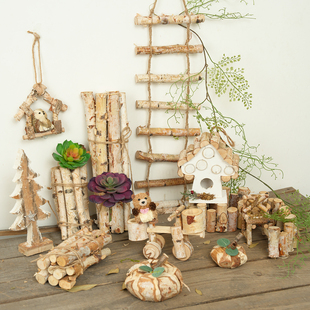 户外花园鸟窝插件庭院布置院子装饰别墅门口造景景观园艺阳台地