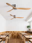 大风力吊扇餐厅静音工业变频遥控客厅家用简约覆古无灯吸顶电风扇