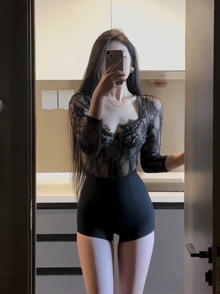 微胖mm法式御姐性感别致蕾丝拼接上衣女纯欲风辣妹高腰短裤两件套,女装/女士精品,大码套装,淘宝优惠券,粉丝福利购,淘宝优惠卷