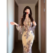 XZY 微胖纯欲辣妹绑带拼接连衣裙女25年夏季高级感显身材鱼尾长裙