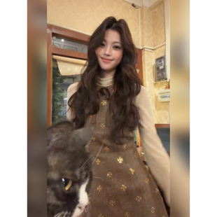 XZY 重工背心连衣裙 微胖富家千金miu系小香风圣诞战袍女25年冬季