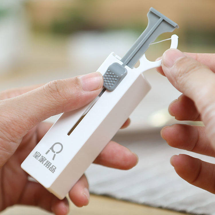 2024新款自动牙线盒自动弹出家用随身按压便携式牙签牙线收纳盒子,收纳整理,牙签盒,淘宝优惠券,粉丝福利购,淘宝优惠卷