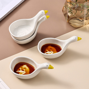创意陶瓷酱料碟子家用卡通调料碟蘸料碗小碗调味碟醋碟883 洋东窑
