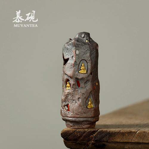 慕砚敦煌文创粗陶香炉香薰炉禅意