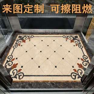 电梯轿厢专用地板pvc地垫商用定制logo印字星期大理石纹耐磨阻燃