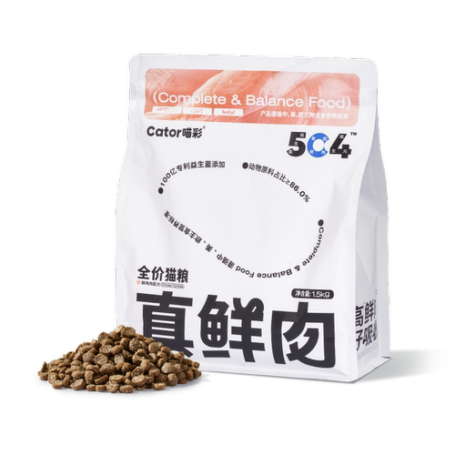 Cator喵彩真鲜肉益生菌无谷鸡肉猫粮成幼猫蛋白通用营养1.5kg