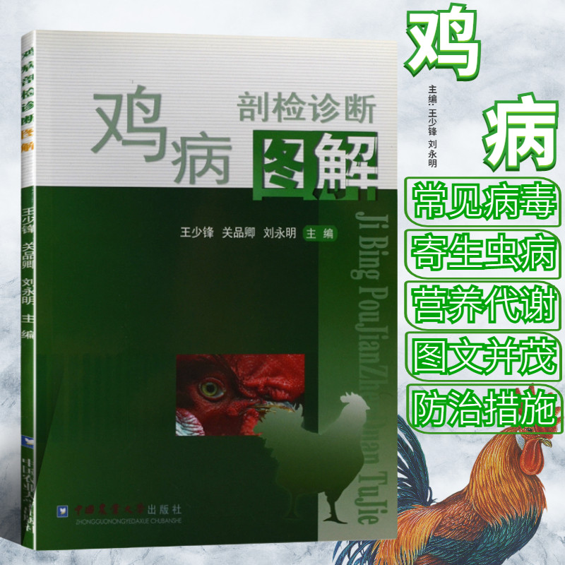 正版鸡病剖检诊断图解 常见鸡传染病寄生虫病普通病中毒病防治技术