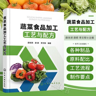 食品干制盐渍糖渍饮料罐头食品加工技术书籍 正版 蔬菜食品加工大全 蔬菜食品加工工艺与配方 食品生产加工原理和方法类书籍 书籍