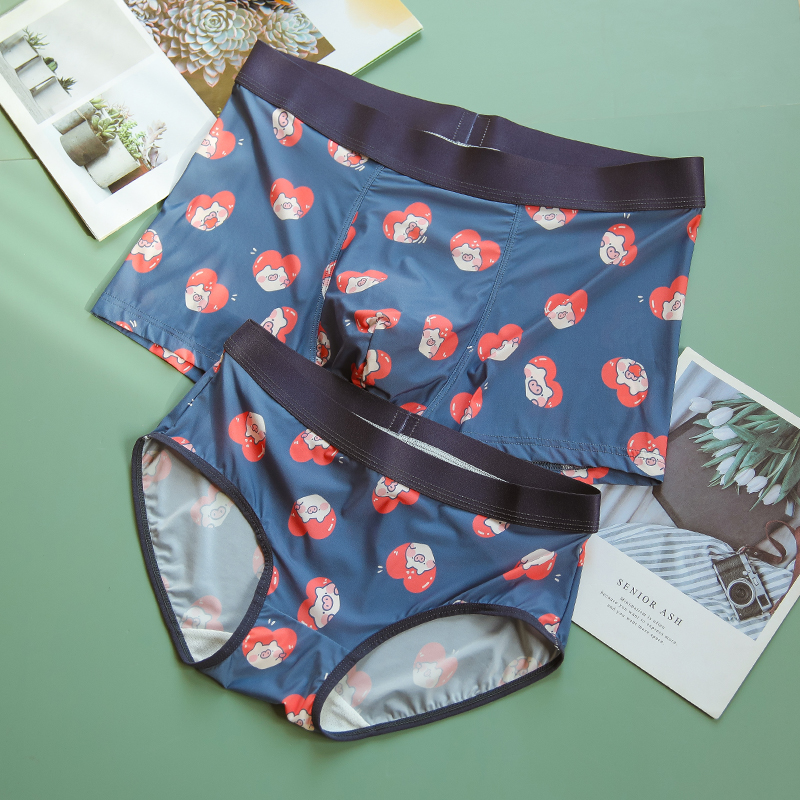 画内情侣内裤原创卡通轻薄冰丝