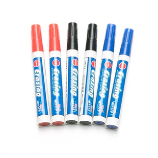 卓越星白板笔黑色可擦教师用儿童无毒彩色红蓝黑板笔水性记号笔画板笔白班笔白版笔粗头易擦白板笔好擦写环保